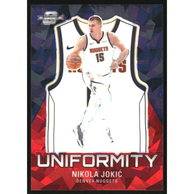 2023-24 Panini Contenders Optic Uniformity Red Cracked Ice #1 Nikola Jokic