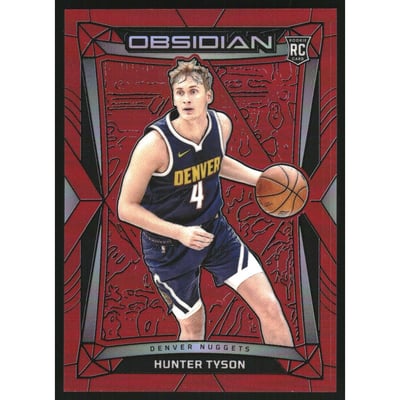 2023-24 Panini Obsidian Electric Etch Red Flood #183 Hunter Tyson