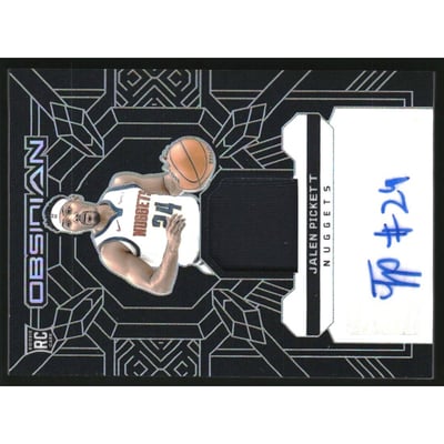 2023-24 Panini Obsidian Rookie Jersey Ink #12 Jalen Pickett/99