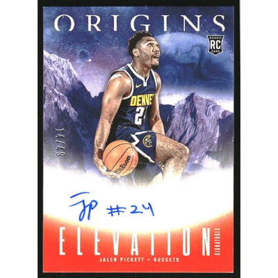 2023-24 Panini Origins Elevation Signatures Turquoise #19 Jalen Slawson/15