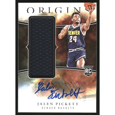 2023-24 Panini Origins Rookie Jersey Autographs #19 Jalen Pickett