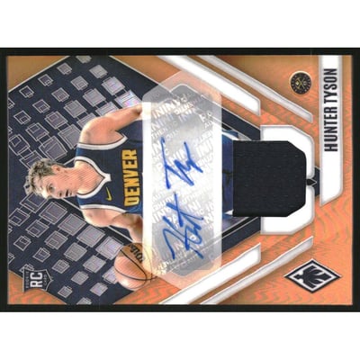 2023-24 Panini Phoenix Rookie Jersey Autographs Orange #31 Hunter Tyson