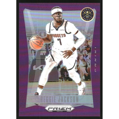 2023-24 Panini Prizm Deca Prizms Purple #149 Reggie Jackson