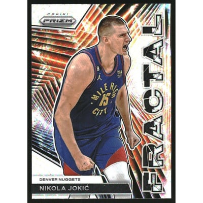 2023-24 Panini Prizm Fractal Prizms Silver #7 Nikola Jokic