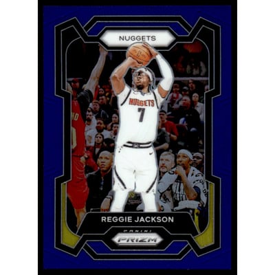 2023-24 Panini Prizm Prizms Blue #235 Reggie Jackson