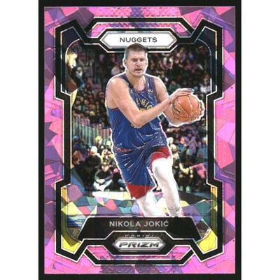 2023-24 Panini Prizm Prizms Pink Ice #17 Nikola Jokic