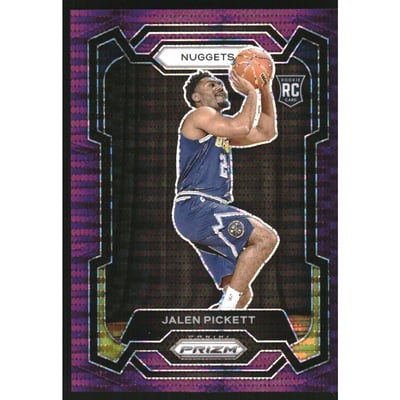 2023-24 Panini Prizm Prizms Purple Pulsar #167 Jalen Pickett