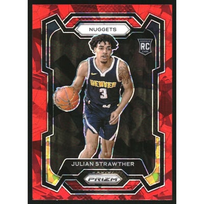 2023-24 Panini Prizm Prizms Red Ice #133 Julian Strawther