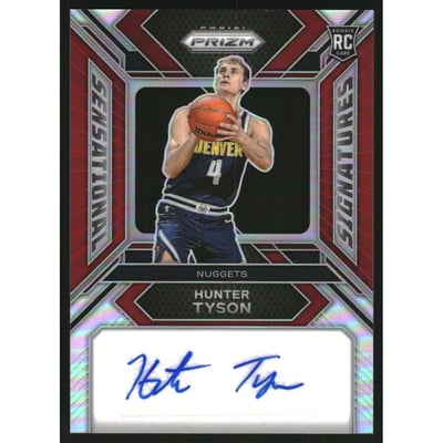 2023-24 Panini Prizm Sensational Signatures Prizms Red #15 Hunter Tyson
