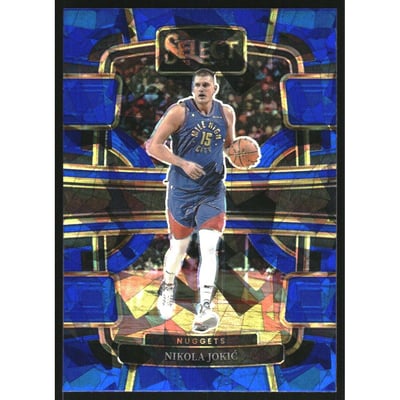2023-24 Select Prizms Blue Cracked Ice #32 Nikola Jokic