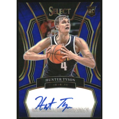 2023-24 Select Rookie Signatures Blue Prizm #24 Hunter Tyson