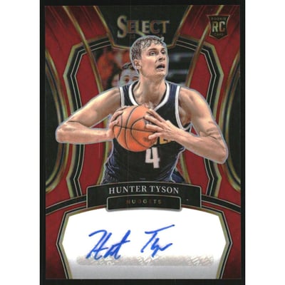 2023-24 Select Rookie Signatures Red Prizms #24 Hunter Tyson
