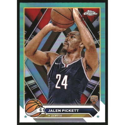 2023-24 Topps Chrome Aqua Refractors #165 Jalen Pickett