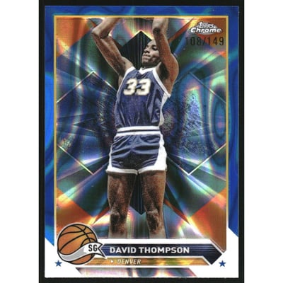 2023-24 Topps Chrome Blue Lava Refractors #116 David Thompson