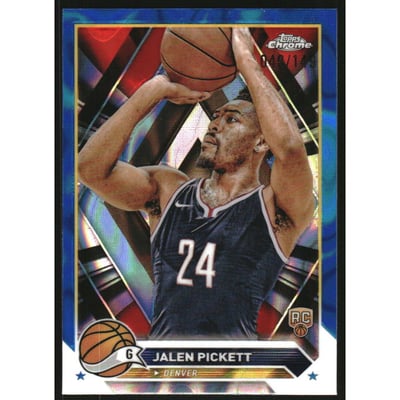 2023-24 Topps Chrome Blue Lava Refractors #165 Jalen Pickett