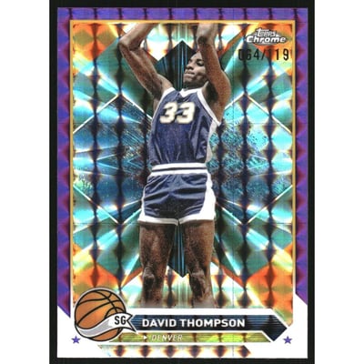 2023-24 Topps Chrome Purple Geometric Refractors #116 David Thompson