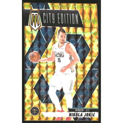 2024-25 Panini Mosaic Mosaic Reactive Yellow #275 Nikola Jokic/City Edition