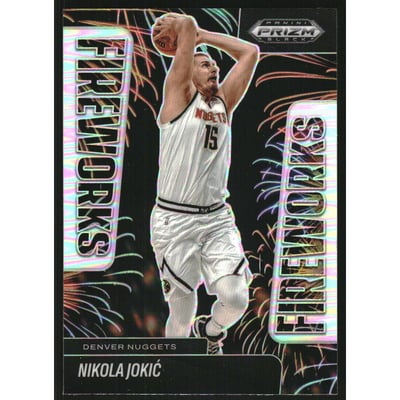 2024-25 Panini Prizm Black Fireworks Prizms Silver #7 Nikola Jokic