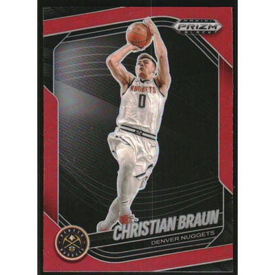2024-25 Panini Prizm Black Prizms Red #186 Christian Braun