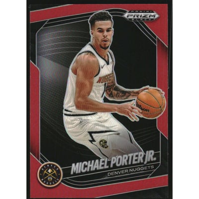 2024-25 Panini Prizm Black Prizms Red #40 Michael Porter Jr.