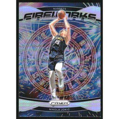 2024-25 Panini Prizm Fireworks Prizms Silver #11 Nikola Jokic