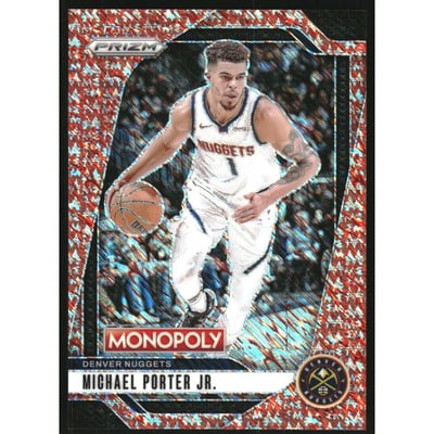 2024-25 Panini Prizm Monopoly Red Millionaire Shimmer #56 Michael Porter Jr.