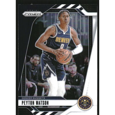 2024-25 Panini Prizm Prizms Black White #133 Peyton Watson
