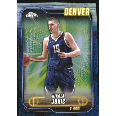 2024-25 Topps Chrome Blue Basketball Refractors #50 Nikola Jokic