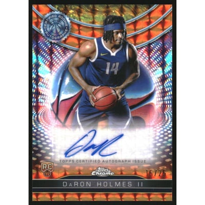 2024-25 Topps Chrome Certified Autograph Issue Rookies Orange Geometric Refractors #TCRADH DaRon Holmes II