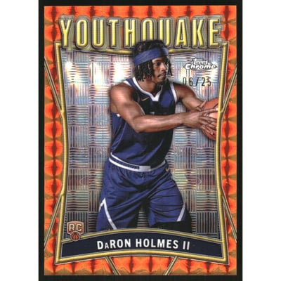 2024-25 Topps Chrome Youthquake Orange Geometric Refractors #YQ15 DaRon Holmes II