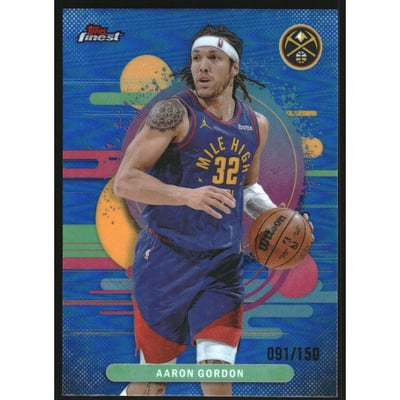 2025-26 Finest Blue Refractors #189 Aaron Gordon U