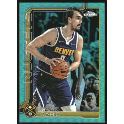 2025-26 Topps Chrome Aqua Refractors #77 Dario Saric