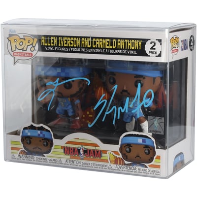 Allen Iverson & Carmelo Anthony Denver Nuggets Autographed Fanatics Authentic 2-Pack Funk POP! Figurine