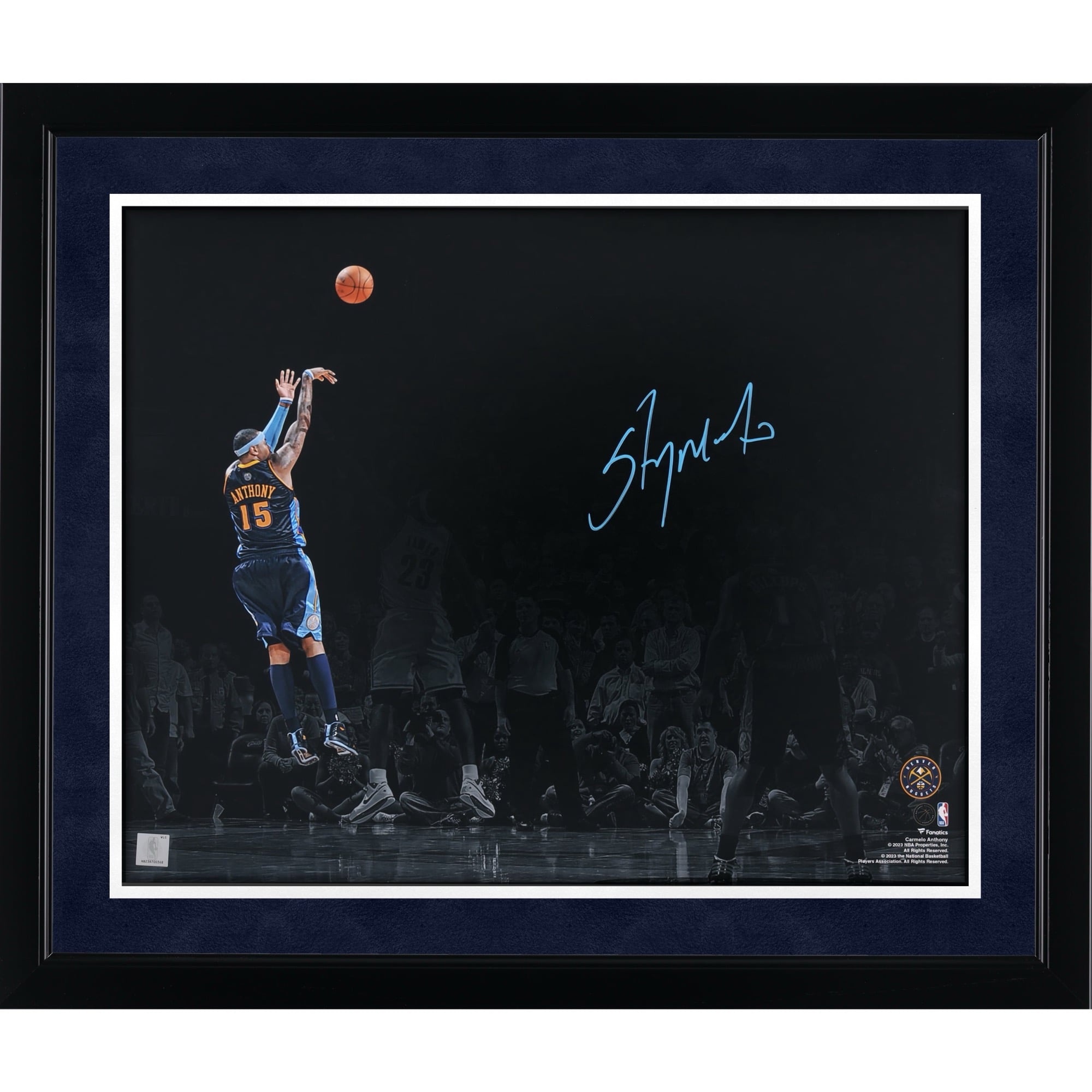 Carmelo Anthony Denver Nuggets Autographed 16" x 20" Game Winning Shot Vs. Cleveland Cavaliers Spotlight Photograph