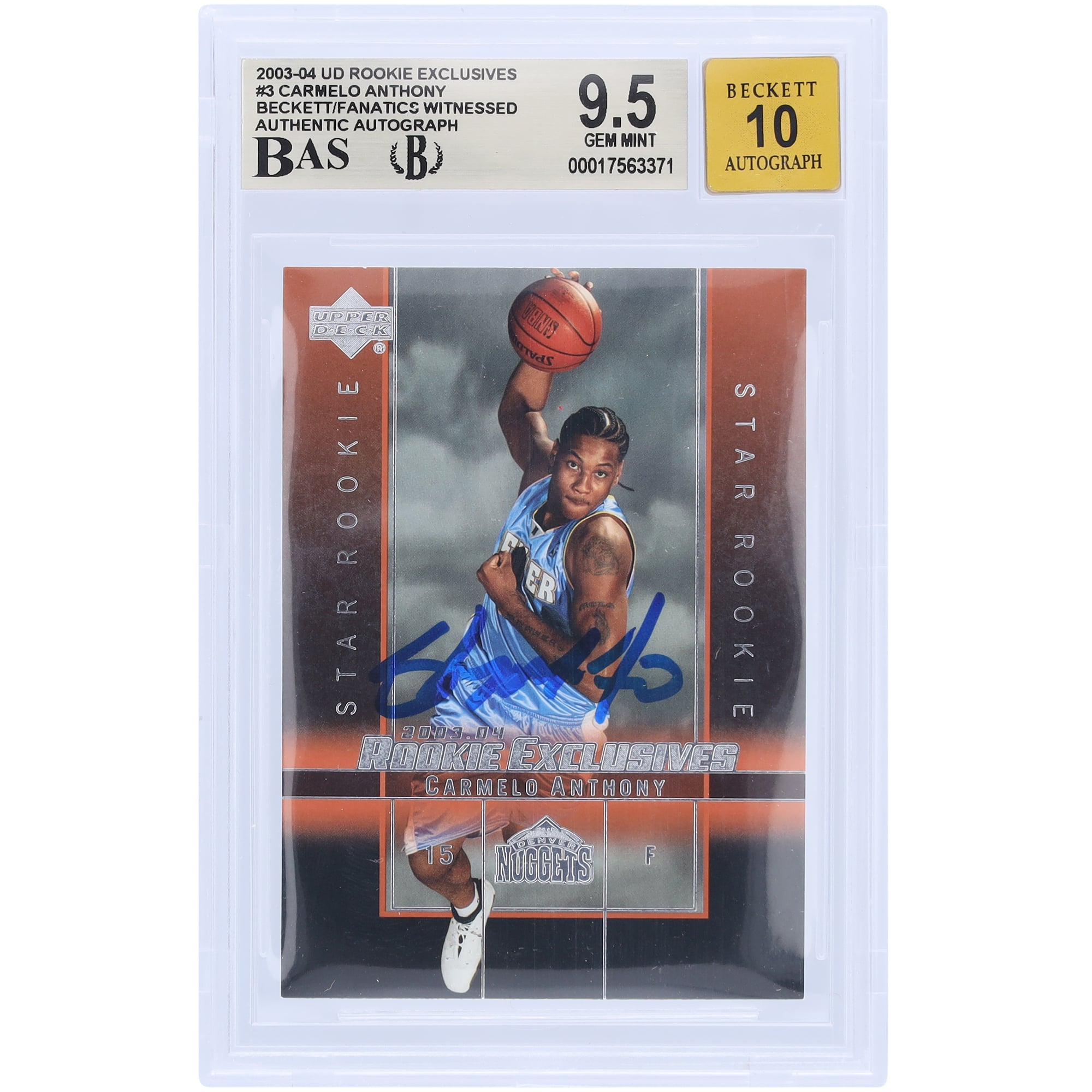 V106832 ナゲッツ カーメロ アンソニー デンバー ナゲッツ 直筆サイン 