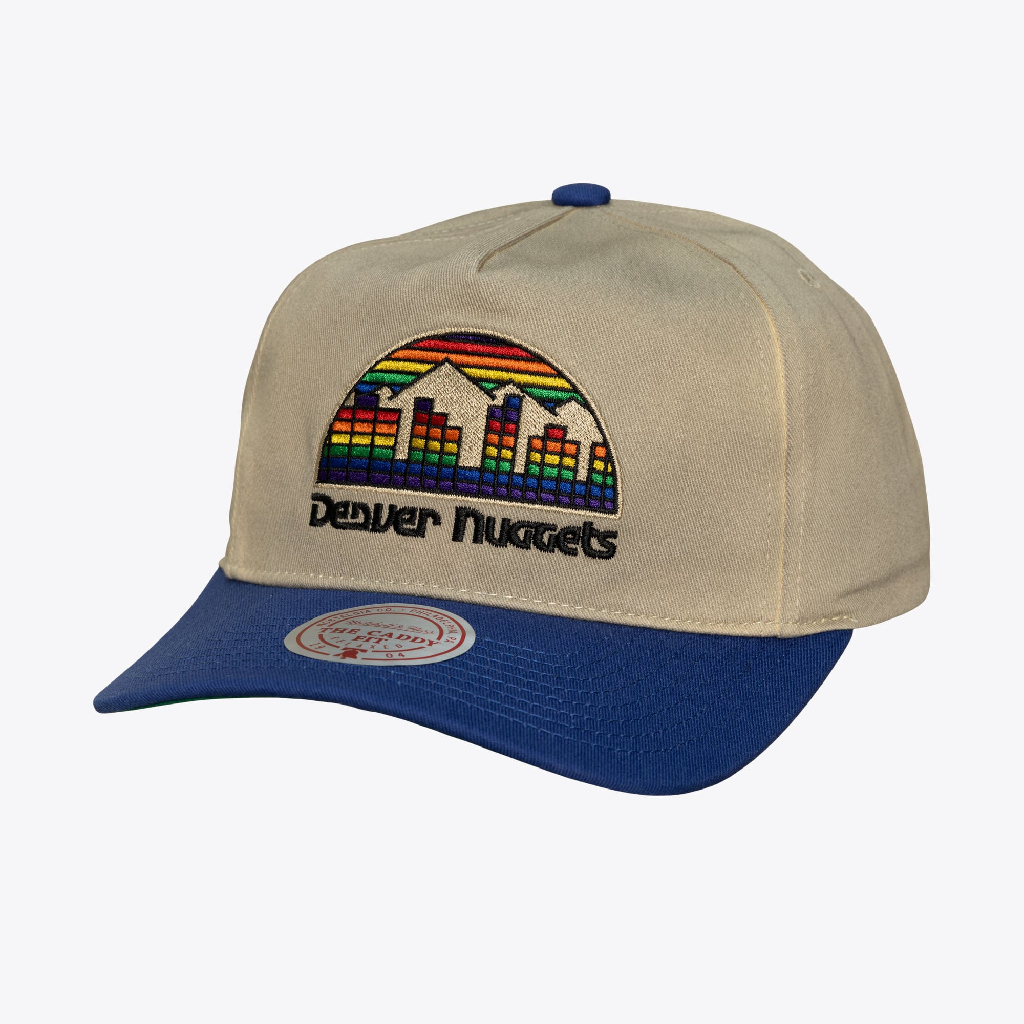 Denver Nuggets Cream/Royal Hardwood Classics Retro Roots Caddy Snapback Hat