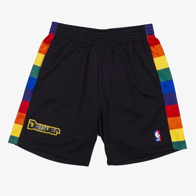 Denver Nuggets Mitchell & Ness 1991 Reload Swingman Shorts - Black - Mens