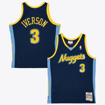 Denver Nuggets Mitchell & Ness Allen Iverson 2006 Alternate Authentic Jersey - Ash Blue