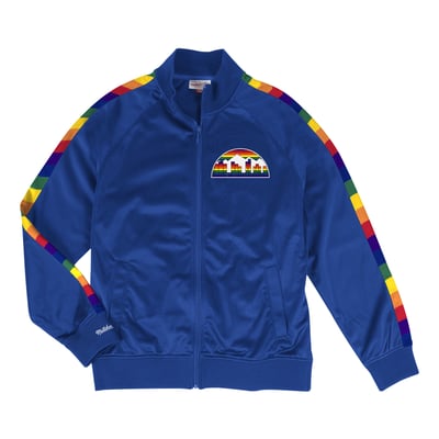 Denver Nuggets Mitchell & Ness Track Jacket - Royal Blue - Mens