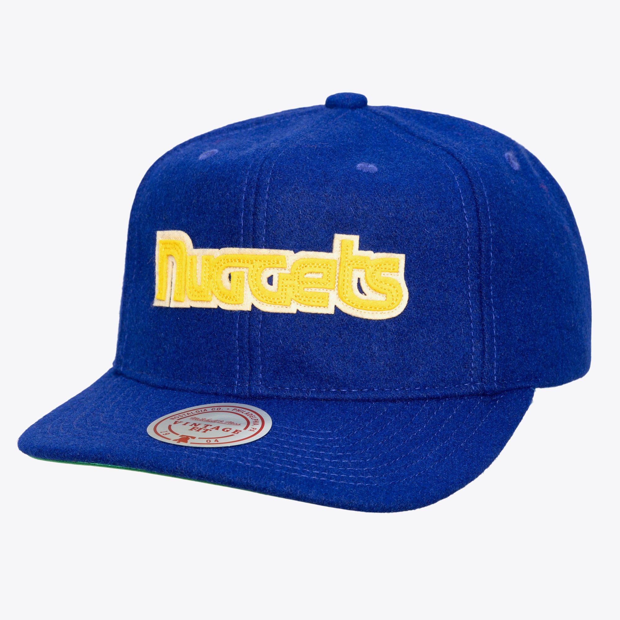Denver Nuggets Royal Hardwood Classics Retro Roots Melton Strapback Hat