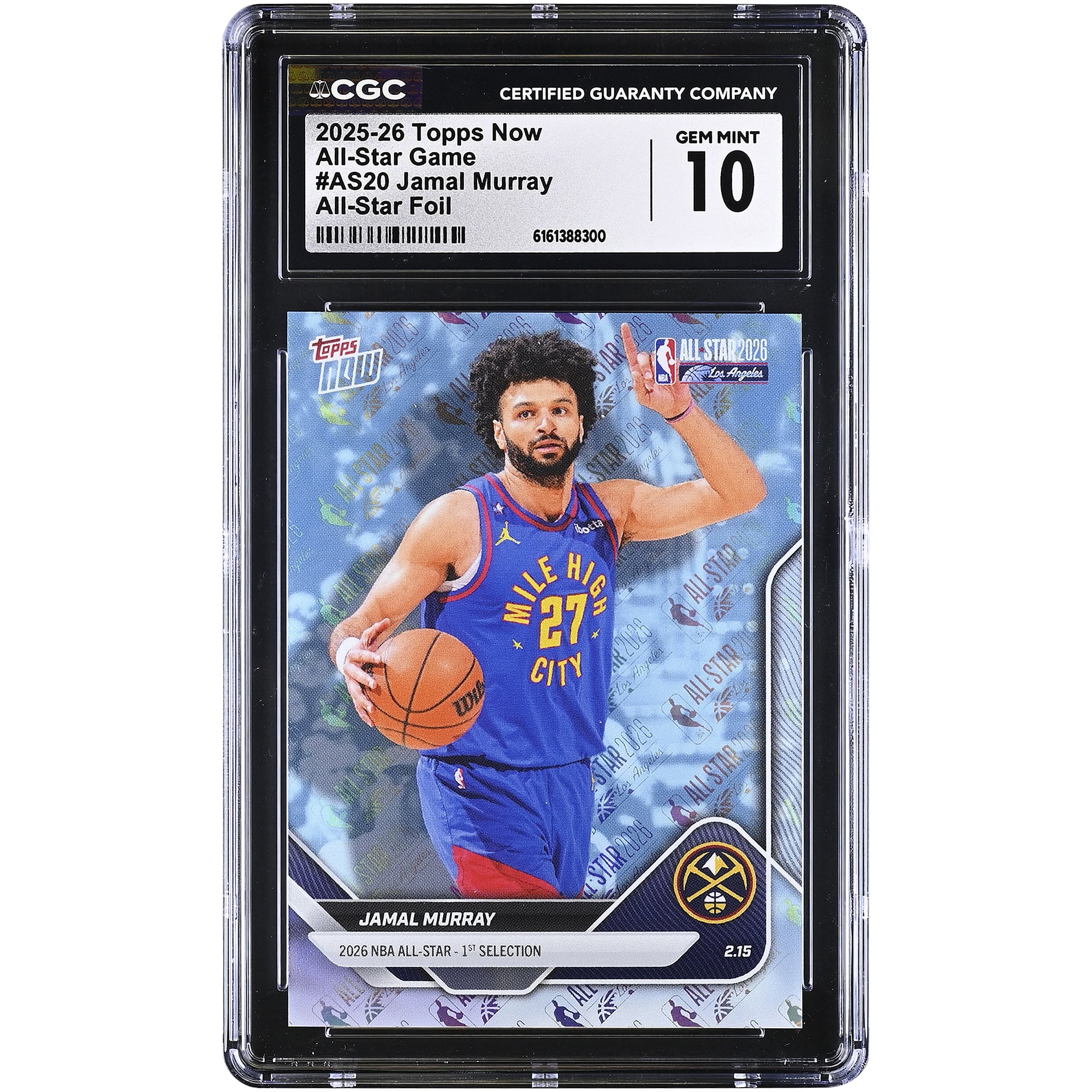 Jamal Murray Denver Nuggets 2025-26 Topps Now All-Star Foil #AS20 CGC Authenticated 10 Card