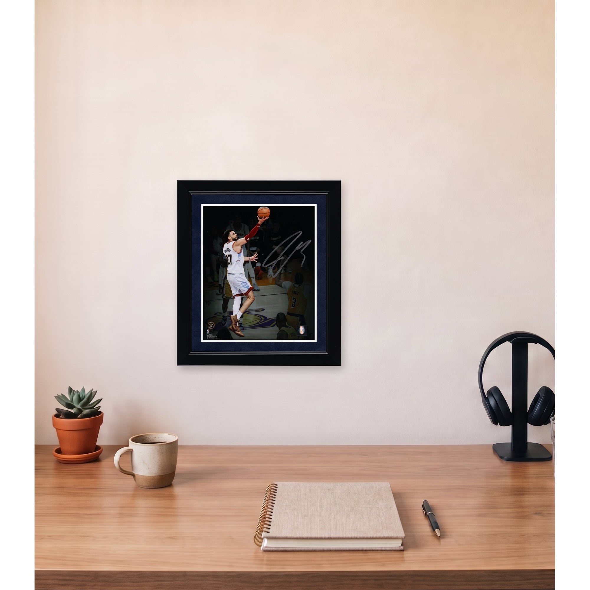 Jamal Murray Denver Nuggets Autographed 8" x 10" 2023 Western Conference Finals Layup Spotlight vs. Los Angeles Lakers Photograph