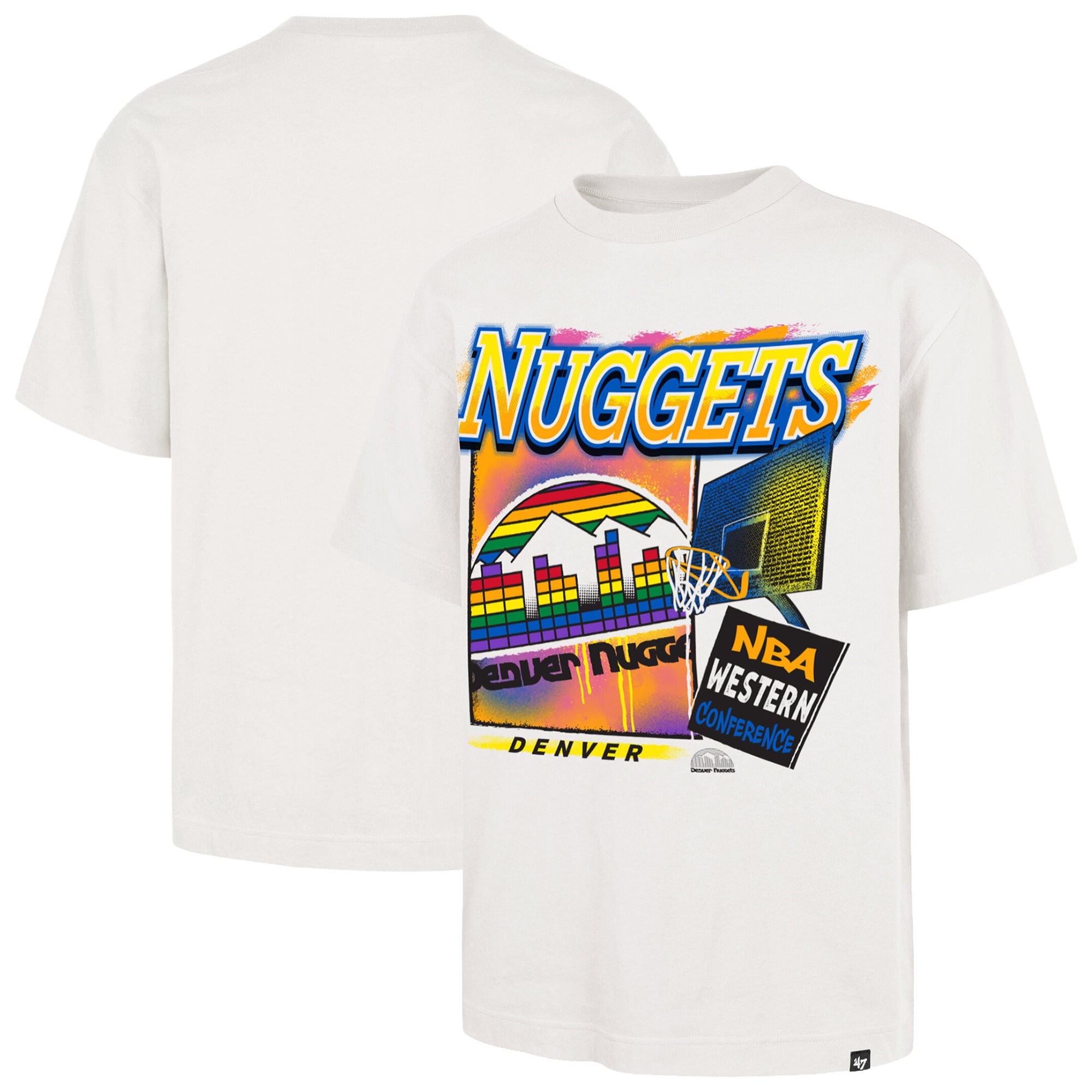 T-shirt homme '47 Cream Denver Nuggets City Paint Reed Foundation