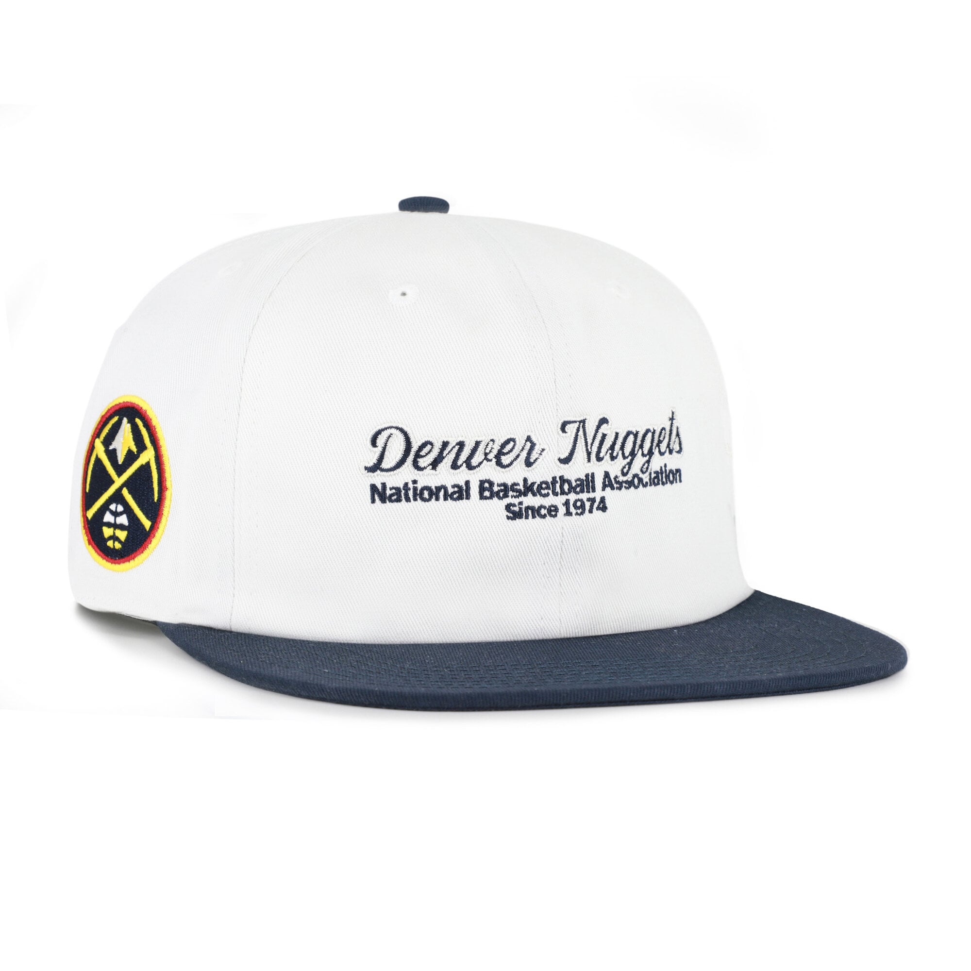 Casquette snapback Captain Denver Nuggets Script Stack crème pour homme