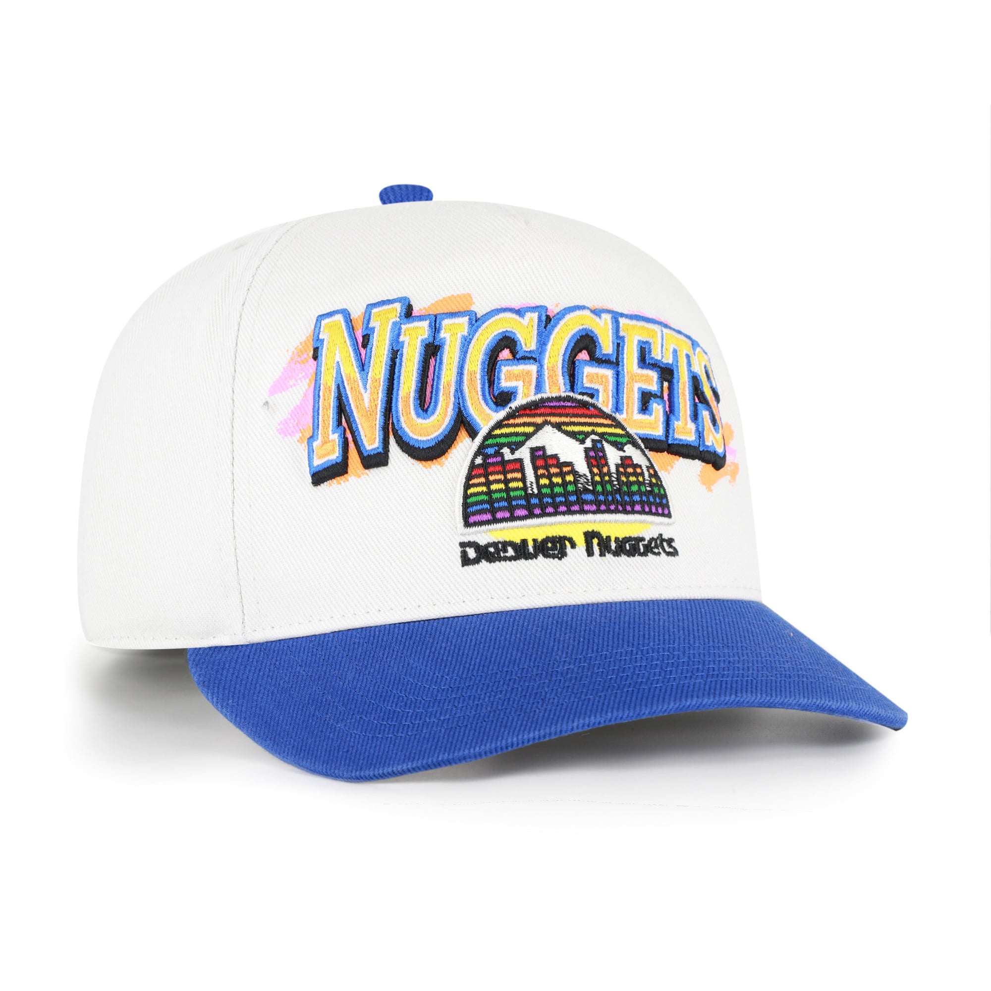 Casquette ajustable Denver Nuggets City Paint Hitch crème/bleu royal pour homme