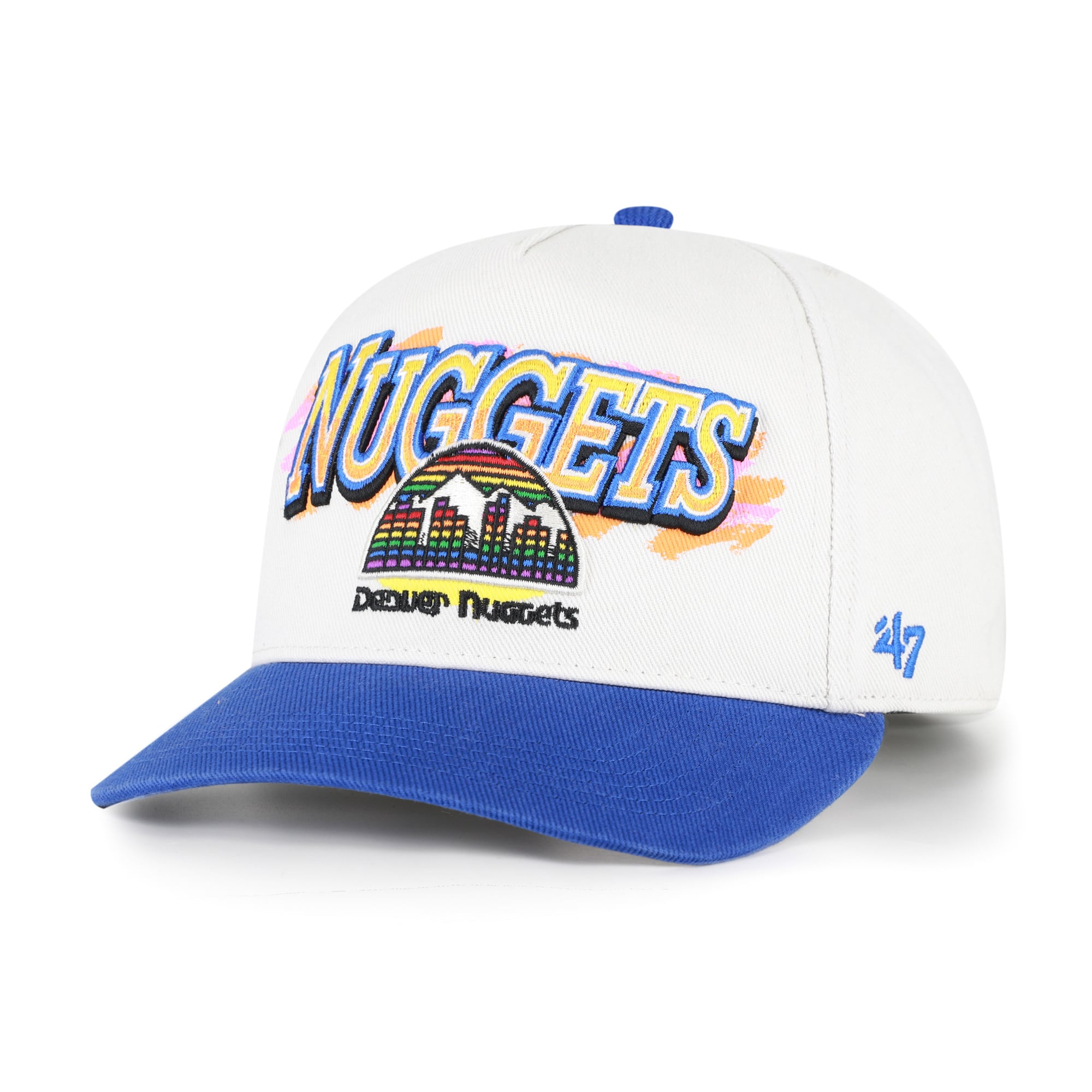 Men's Denver Nuggets  '47 Cream/Royal City Paint Hitch Adjustable Hat