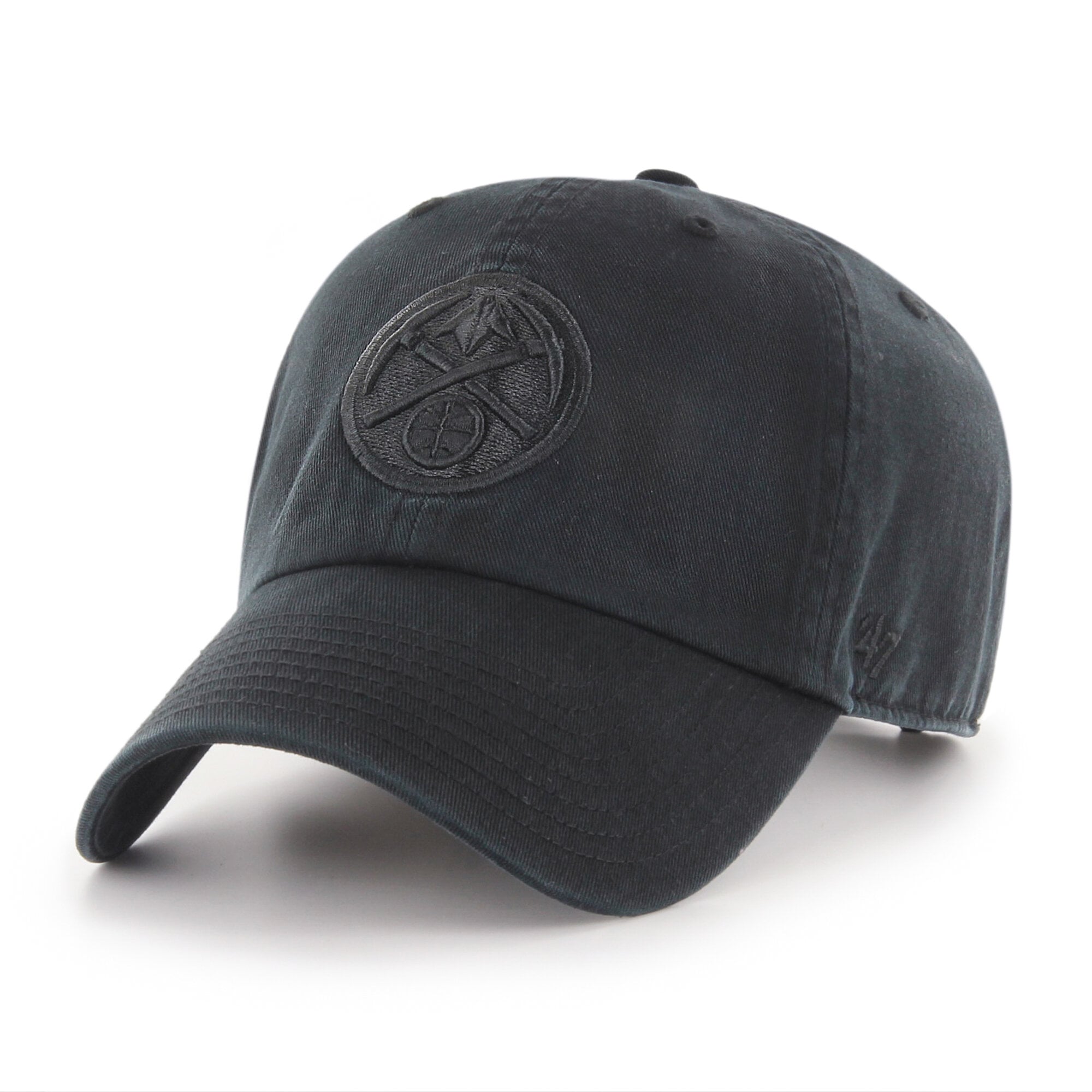 Men's Denver Nuggets '47 Black on Black Clean Up Adjustable Hat