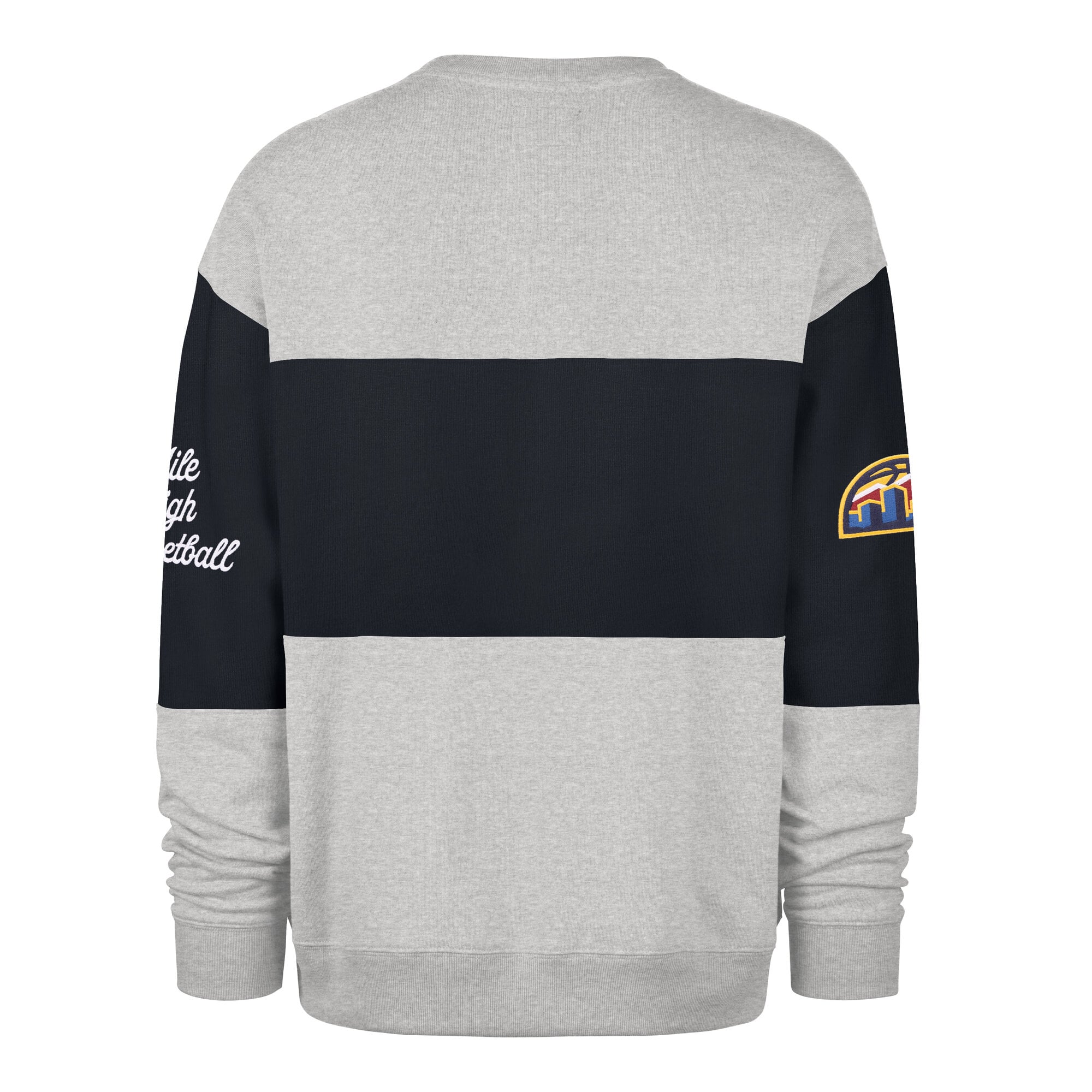 Men's '47 Gray Denver Nuggets Blockfield Maximalist Sweatshirt