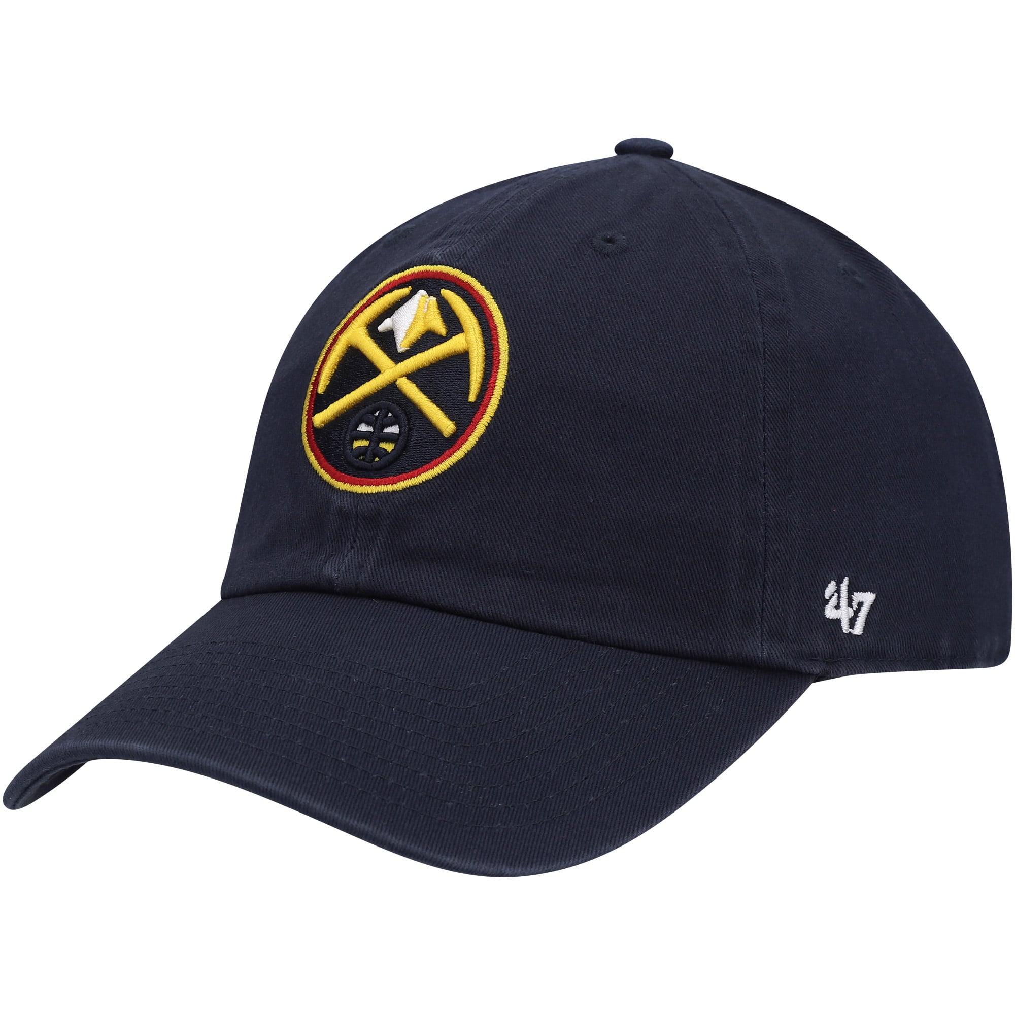 Men's Denver Nuggets '47 Navy Core Logo Clean Up Adjustable Hat