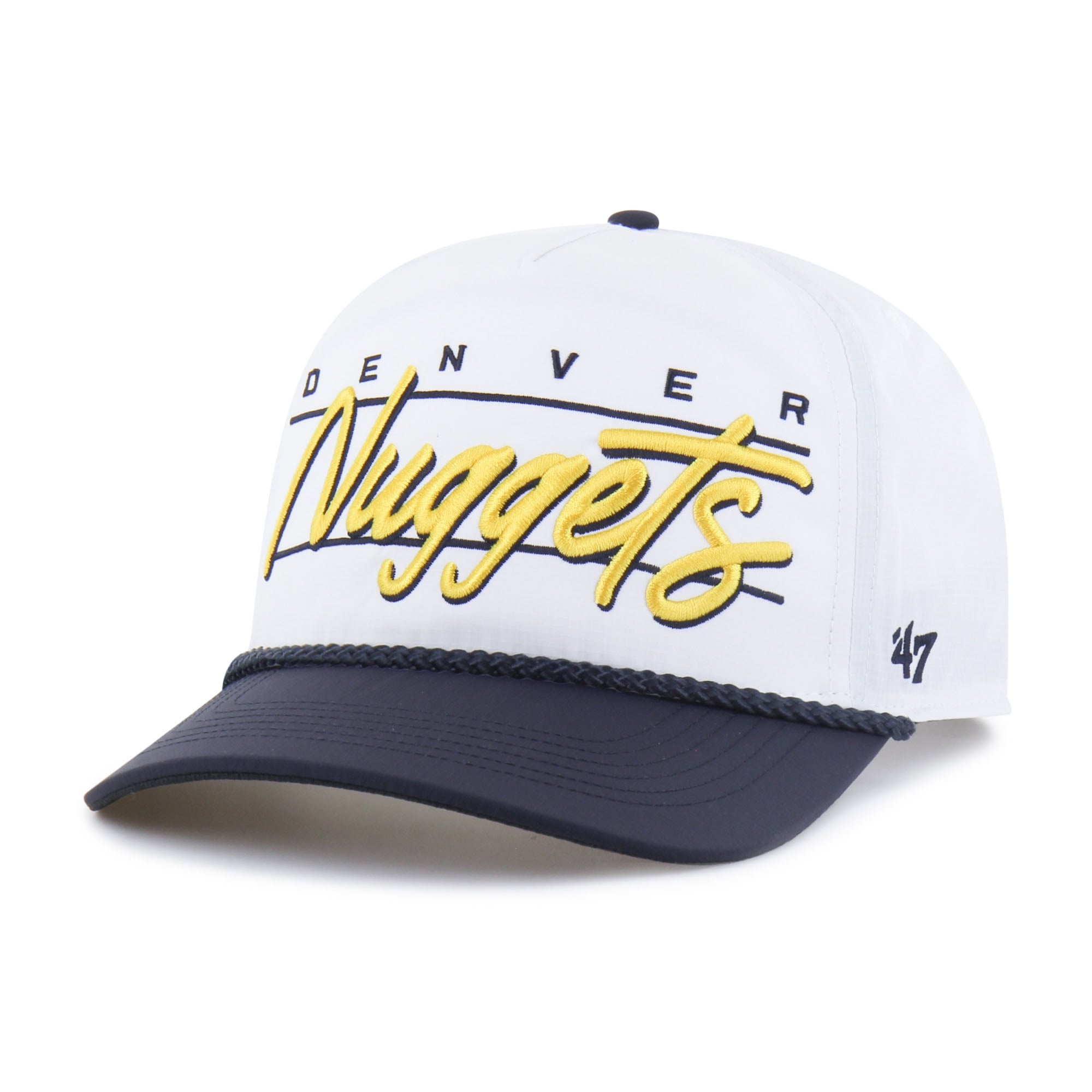 Men's '47 White Denver Nuggets brrr° Condor Two-Tone Hitch Rope Adjustable Hat